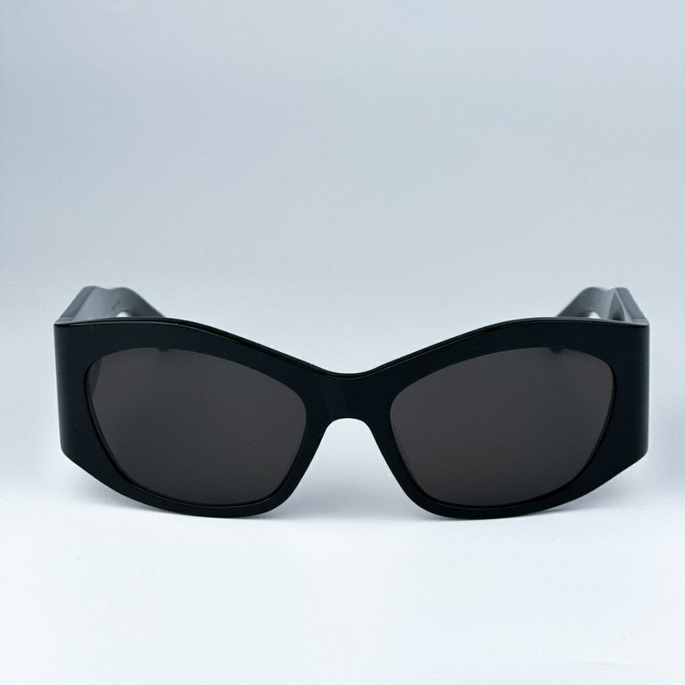NEW Balenciaga BB0329S 003 Black Grey Geometric Unisex Sunglasses BB 0329S